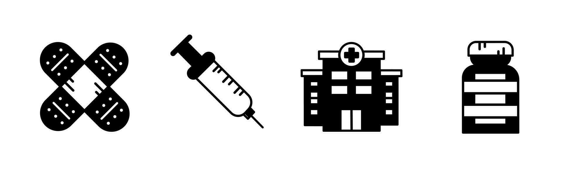 médico equipo icono vector negro y blanco ilustración diseño para negocio. valores vector.