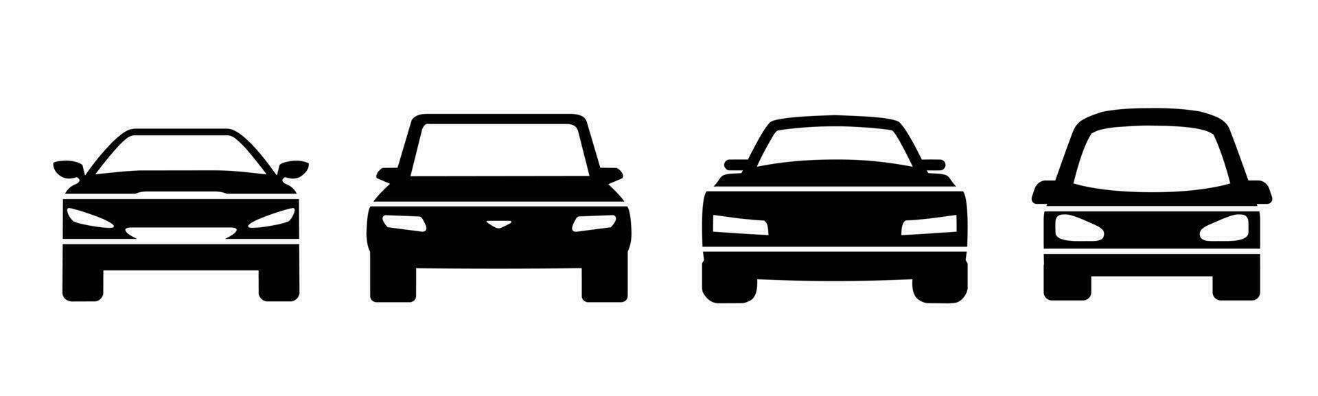 Car icon collection. An illustration of a black car icon. Stock vector. vector