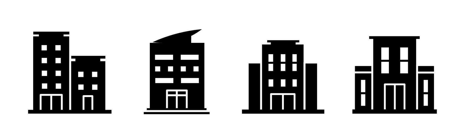 edificio icono colección diseño. valores vector. vector