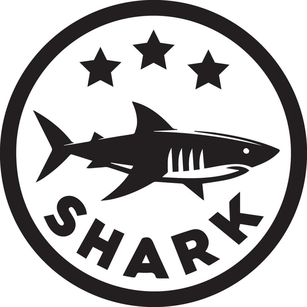 tiburón logo vector Arte ilustración negro color blanco antecedentes 4 4