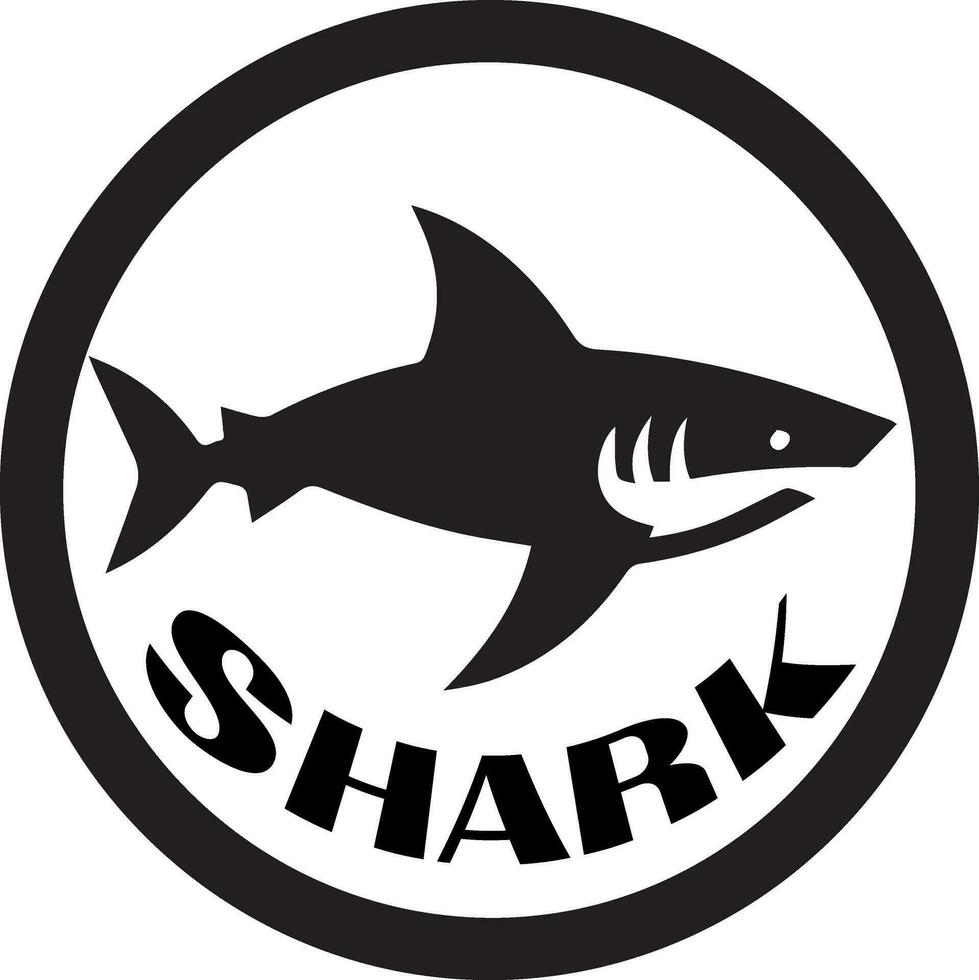 tiburón logo vector Arte ilustración negro color blanco antecedentes dieciséis