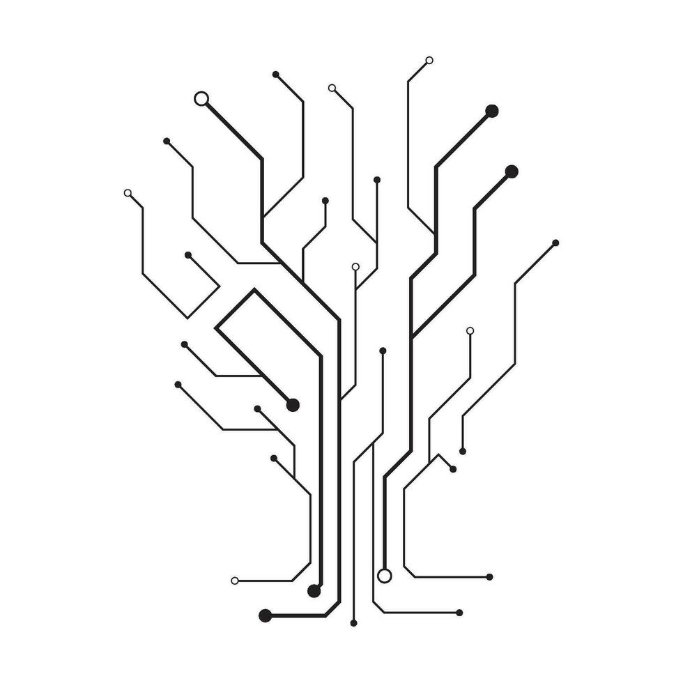 Circuit illustration design vector