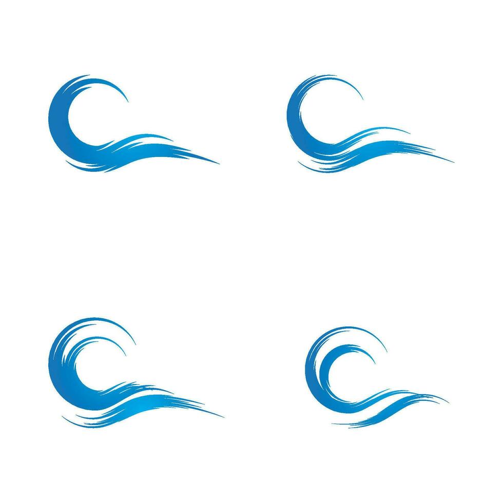 Water wave icon vector