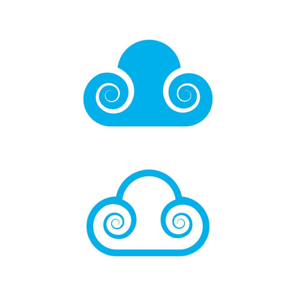 nube modelo icono ilustración vector