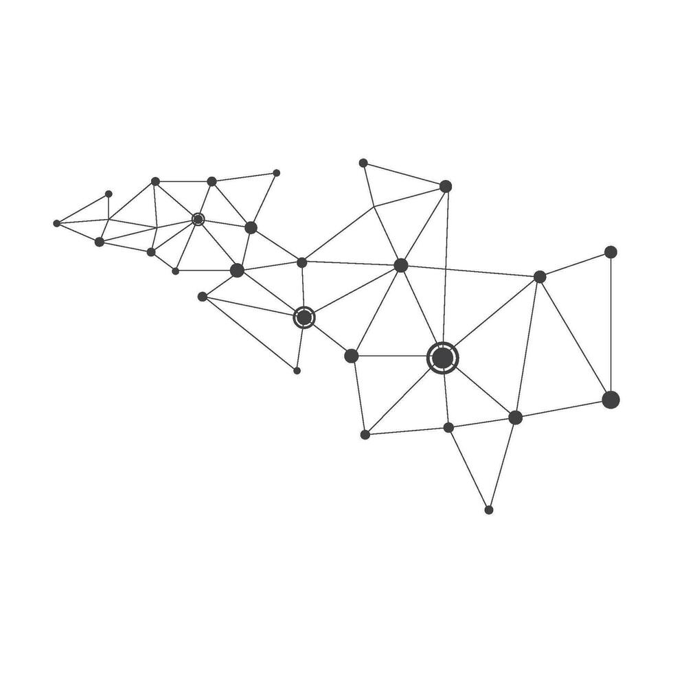 Polygonal Space Background with Connecting Dots and Lines vector