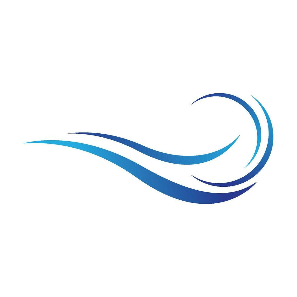 Water wave icon vector