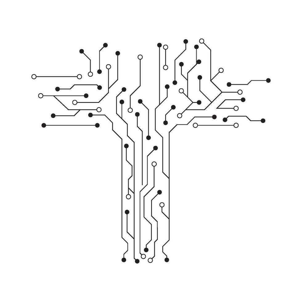 Circuit illustration design vector