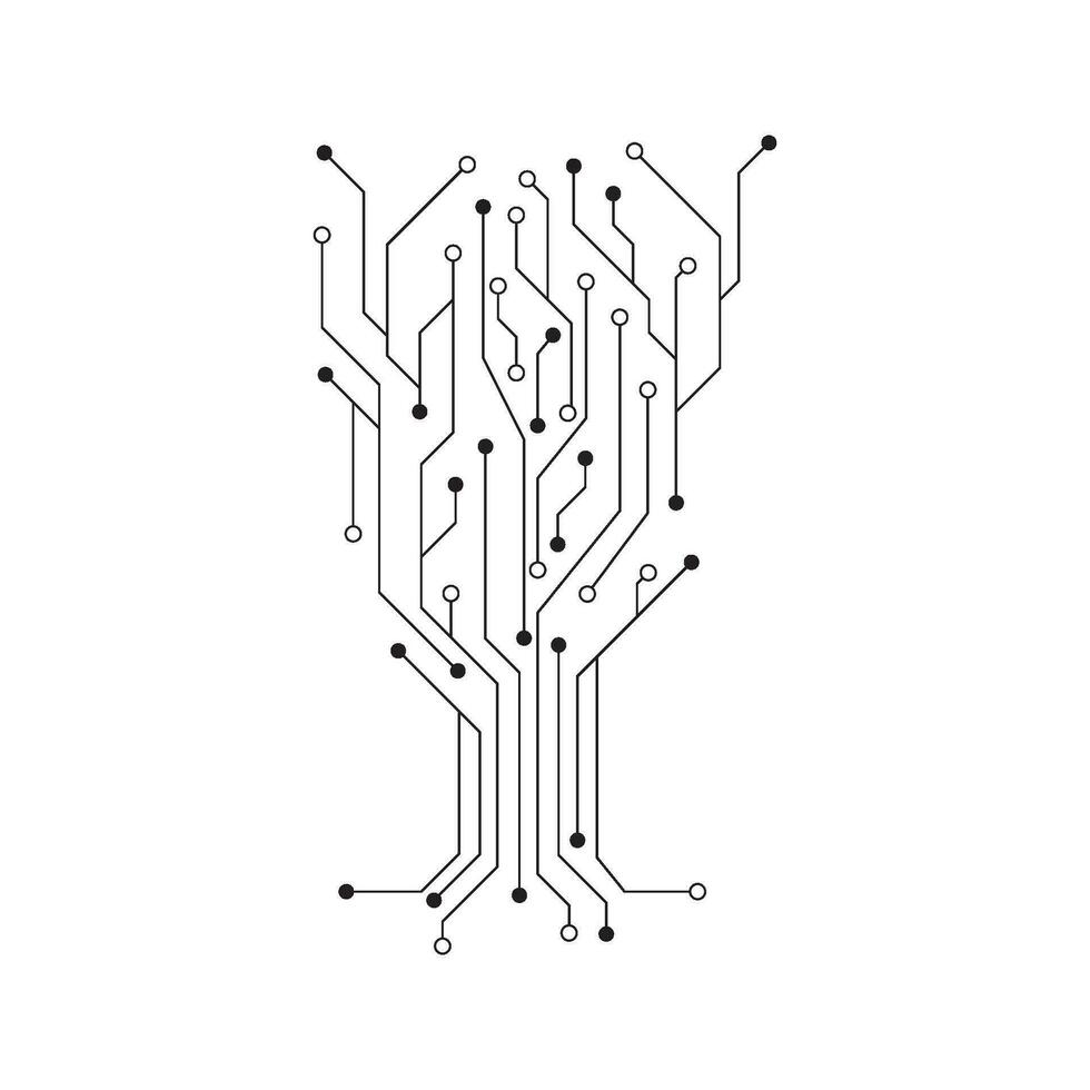 Circuit illustration design vector