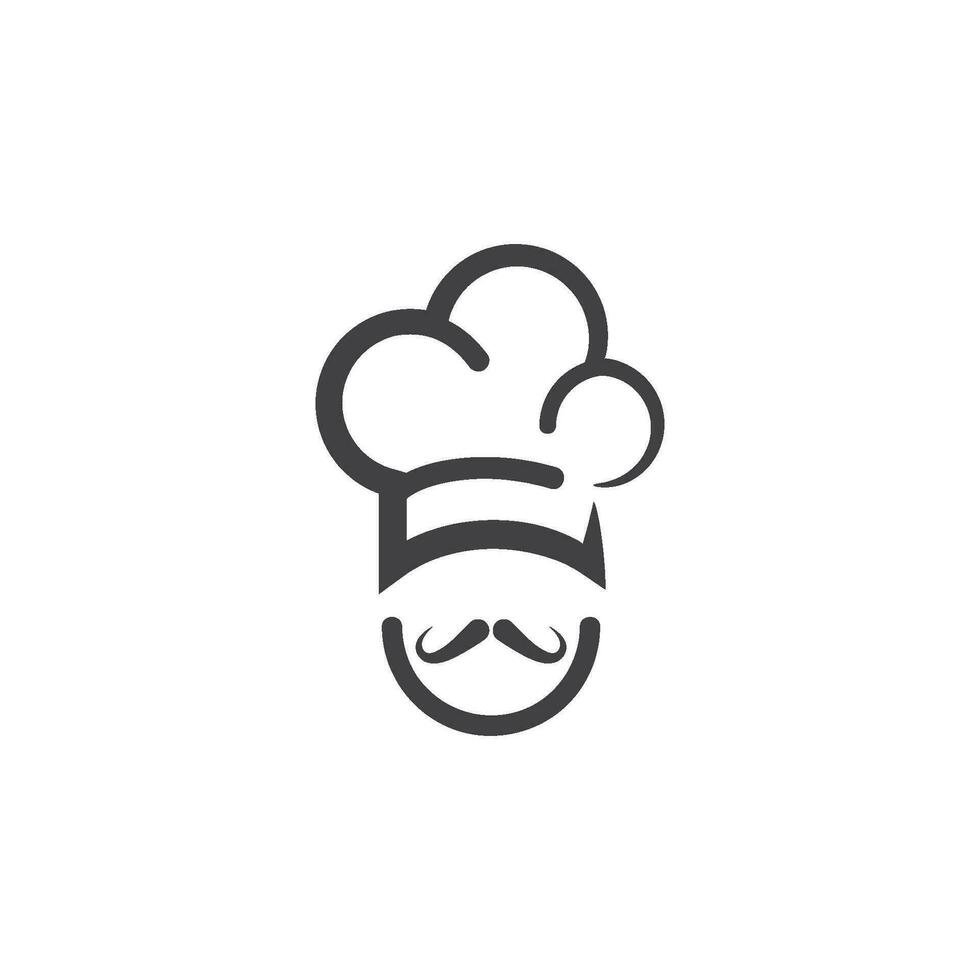 Hat chef logo template vector