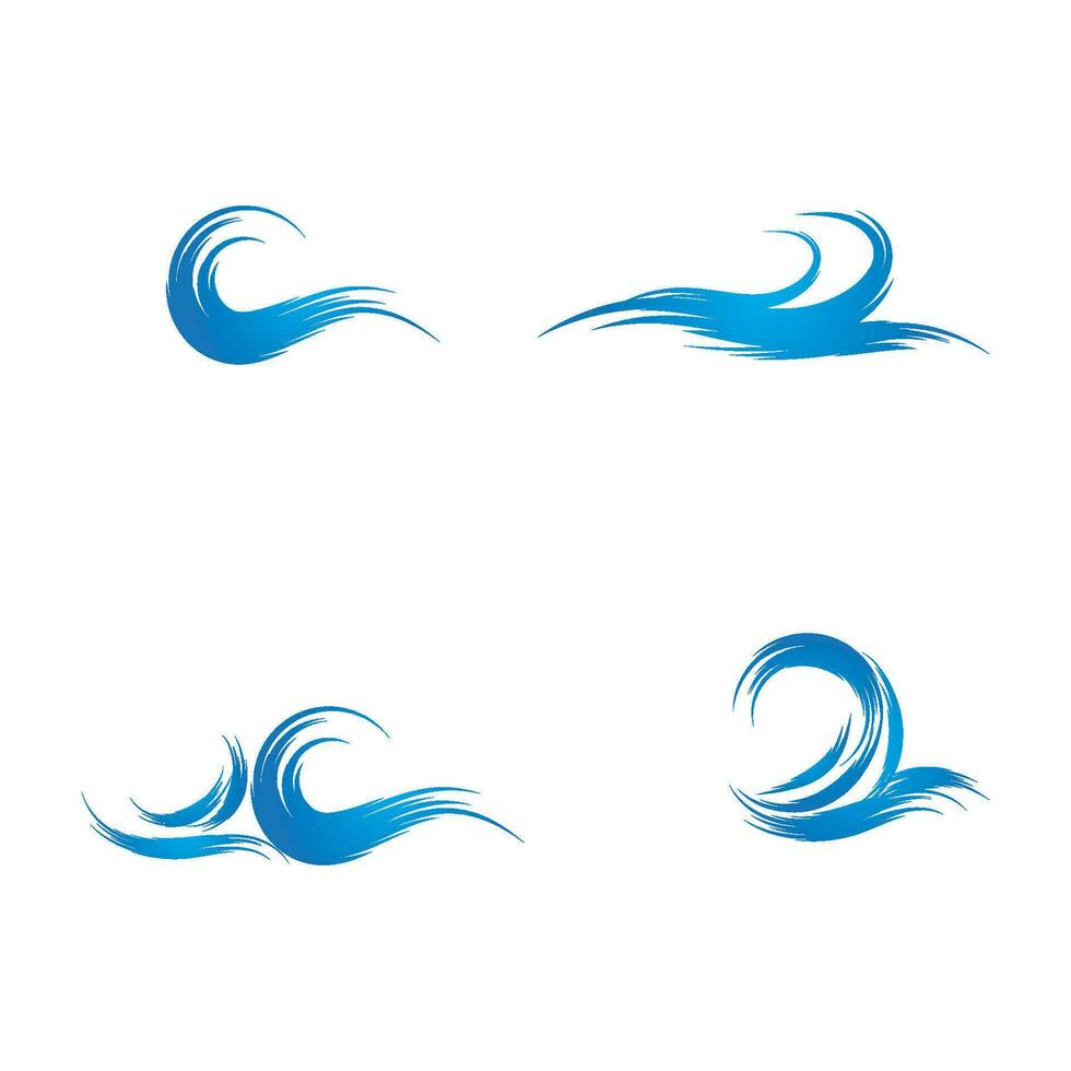 Water wave icon vector