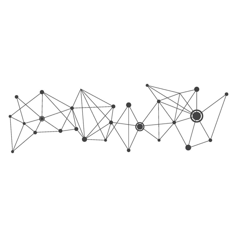 Polygonal Space Background with Connecting Dots and Lines vector