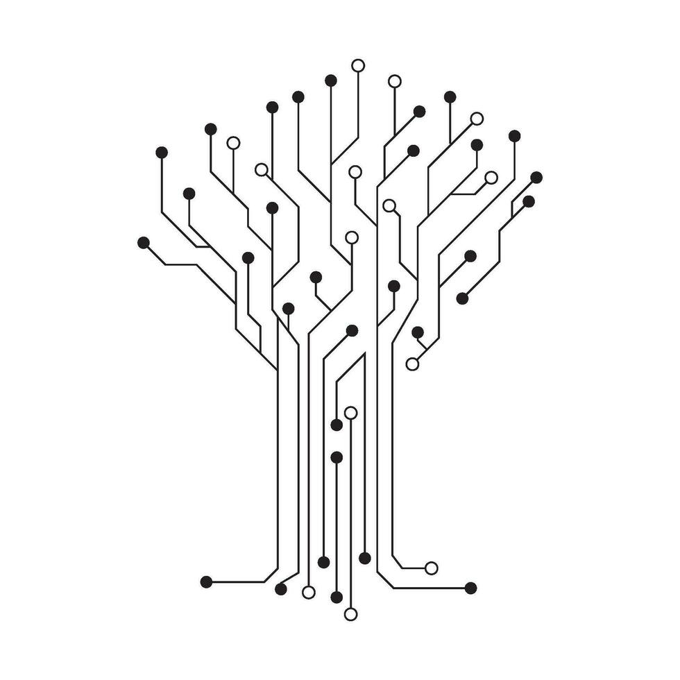 Circuit illustration design vector