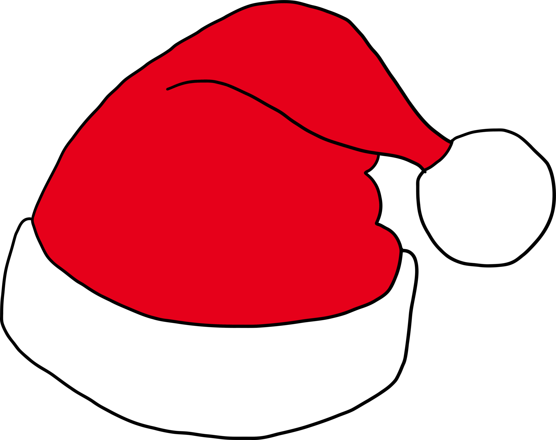 Santa red Christmas hat. 35624960 PNG