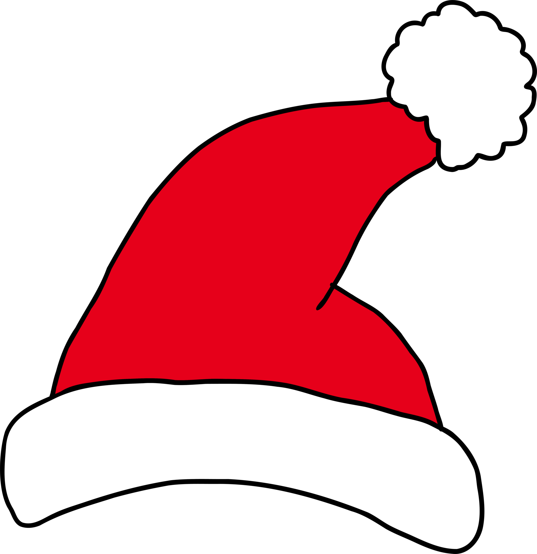 Santa red Christmas hat. 35624966 PNG