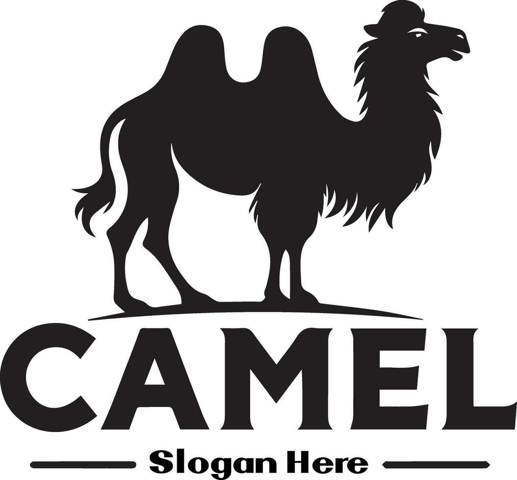 Camel Logo vector art illustration, Camel Logo concept, Camel Animal logo silhouette 3