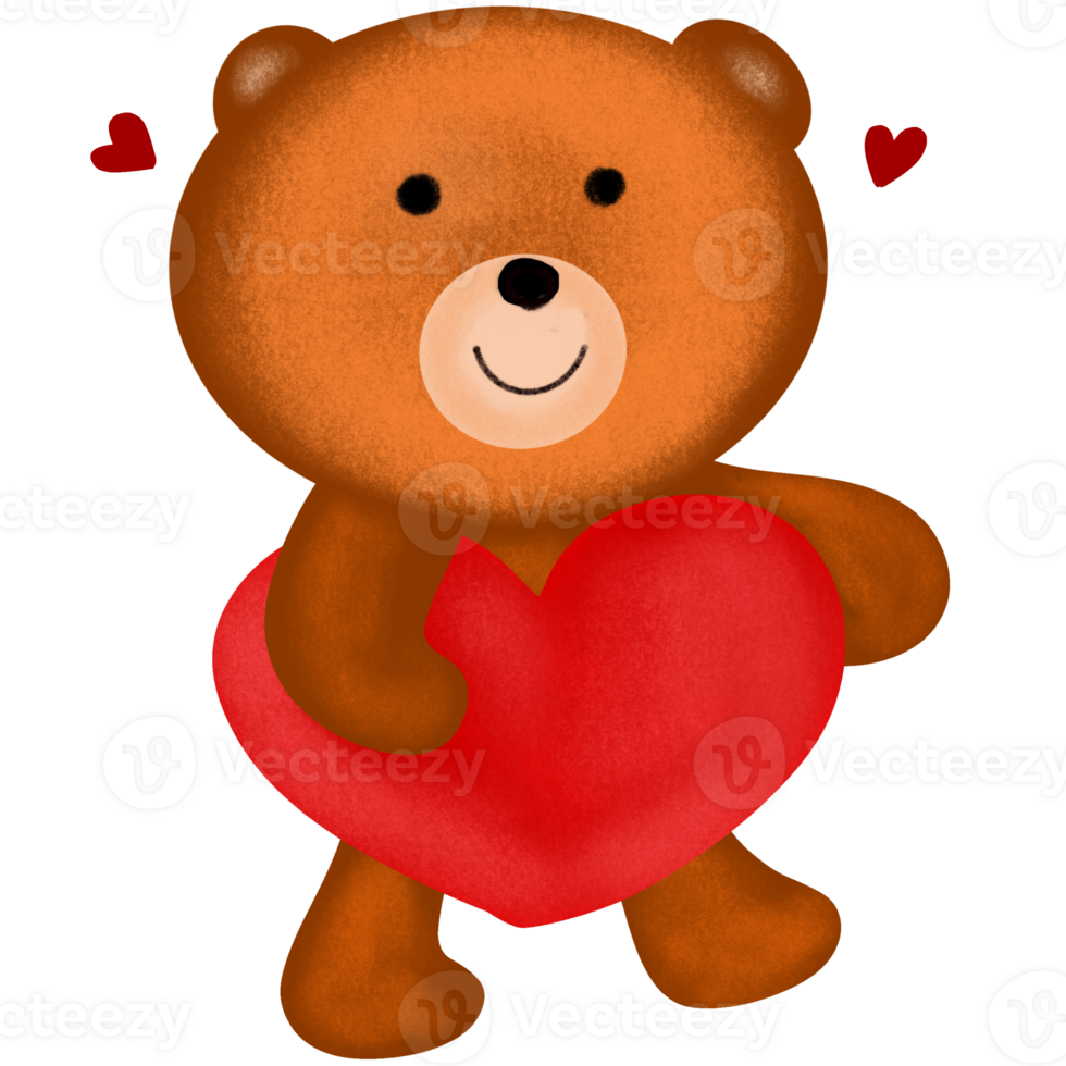 teddy bear valentines day drawing png