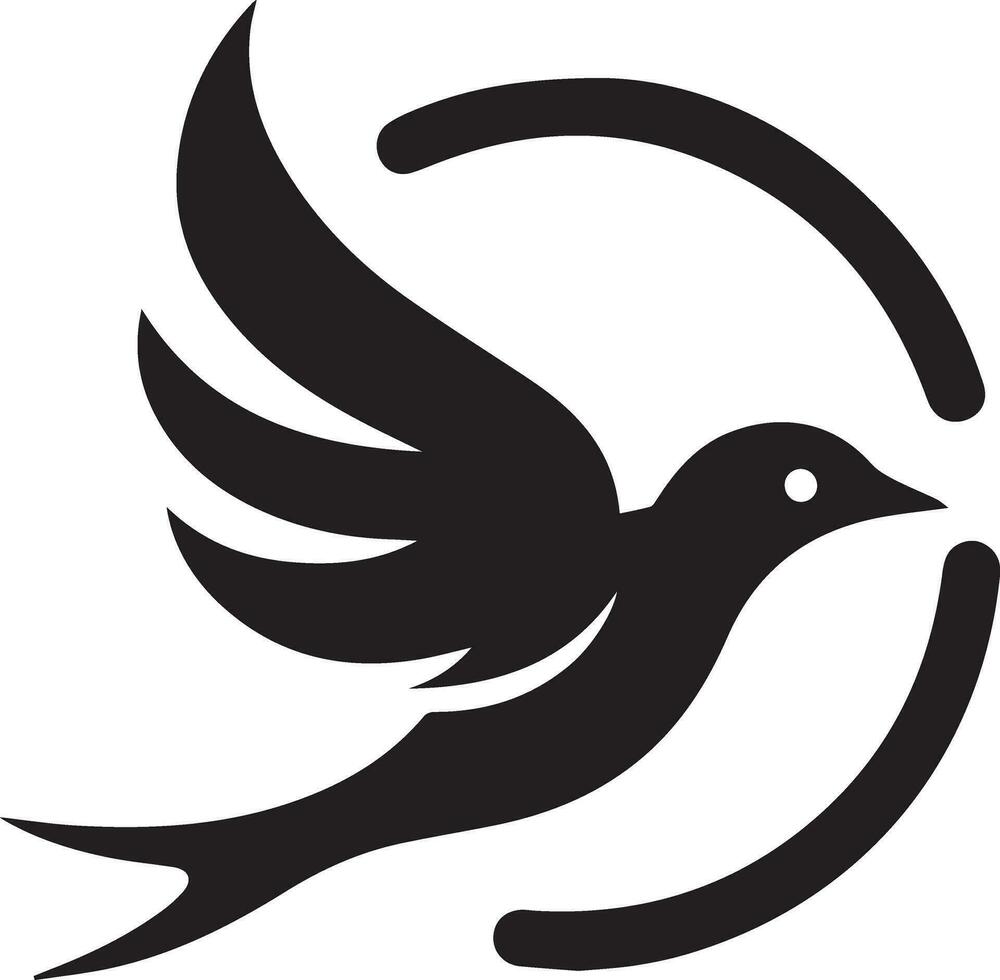 pájaro logo vector Arte ilustración negro color, pájaro icono vector silueta 12