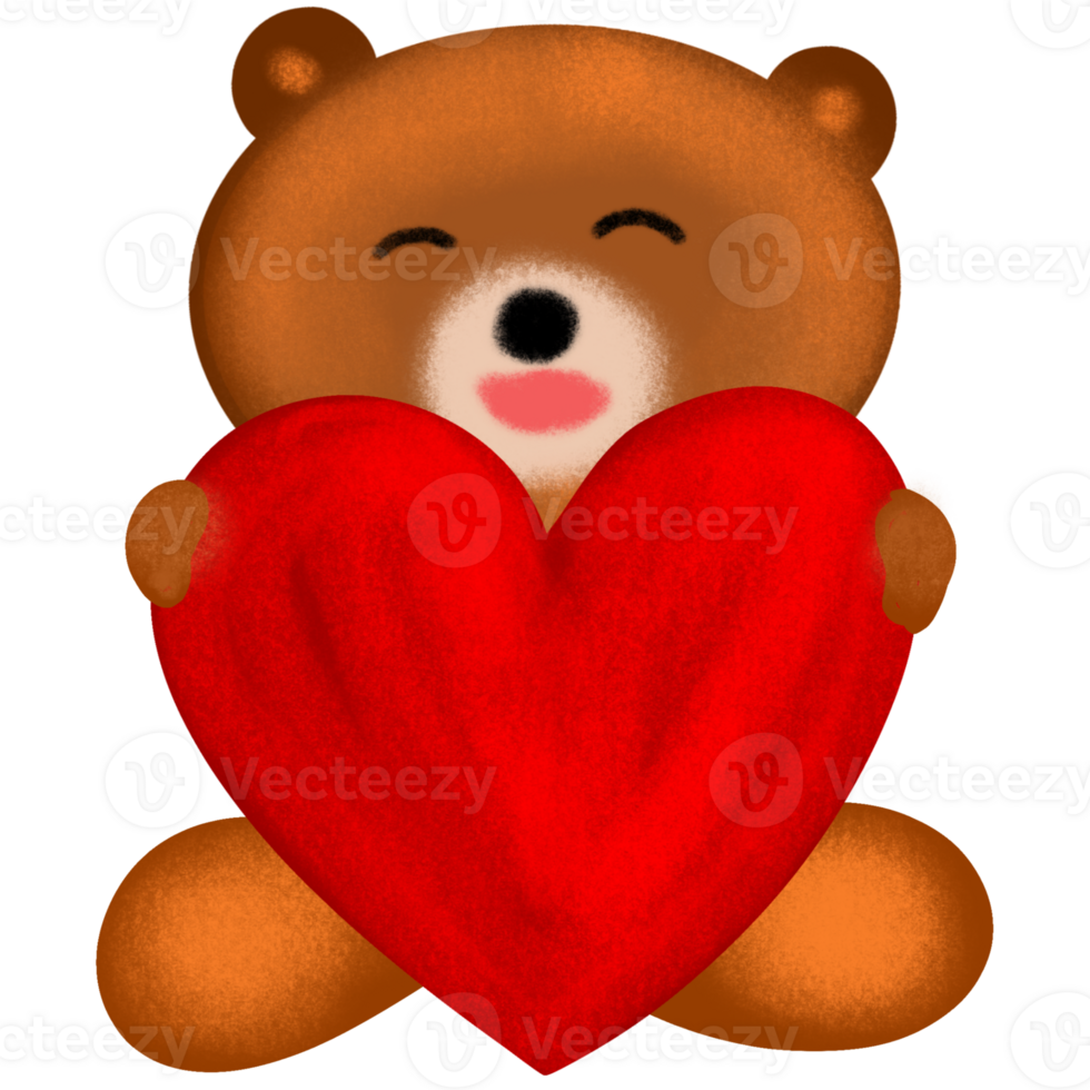 teddy bear valentines day drawing png