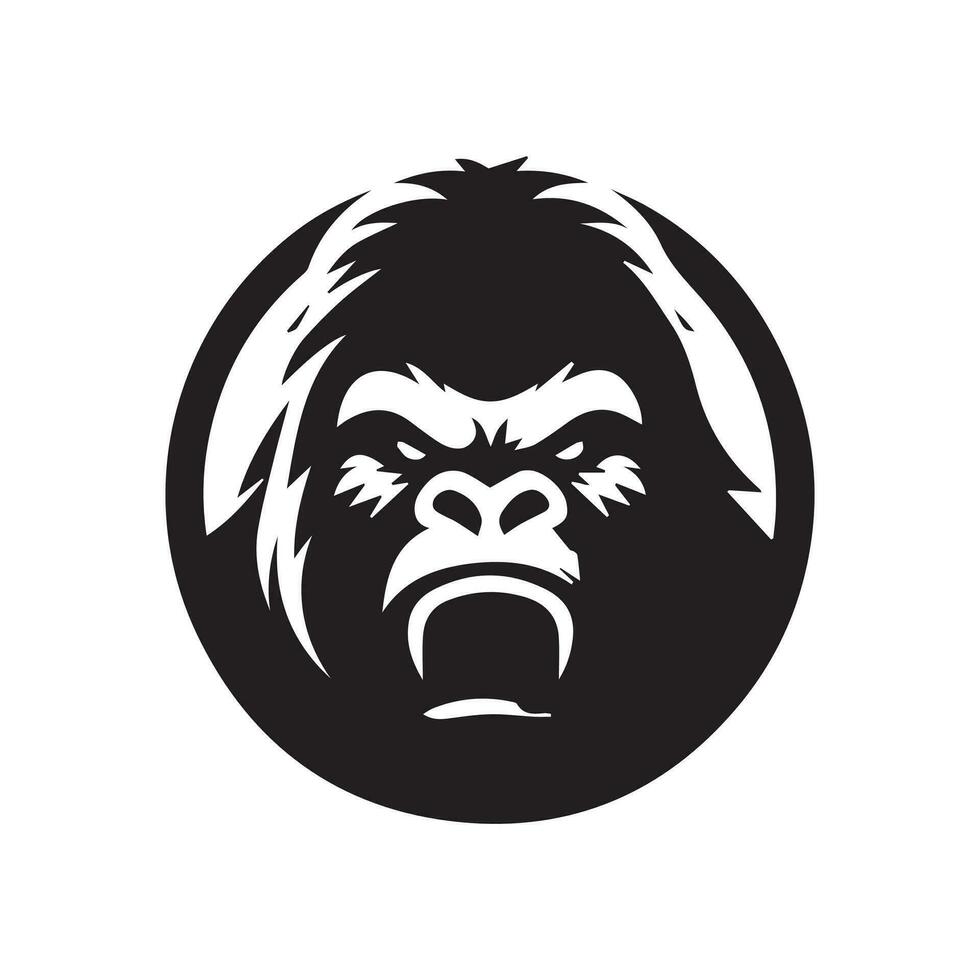 Angry Gorilla logo - Gorilla icon, vector illustration