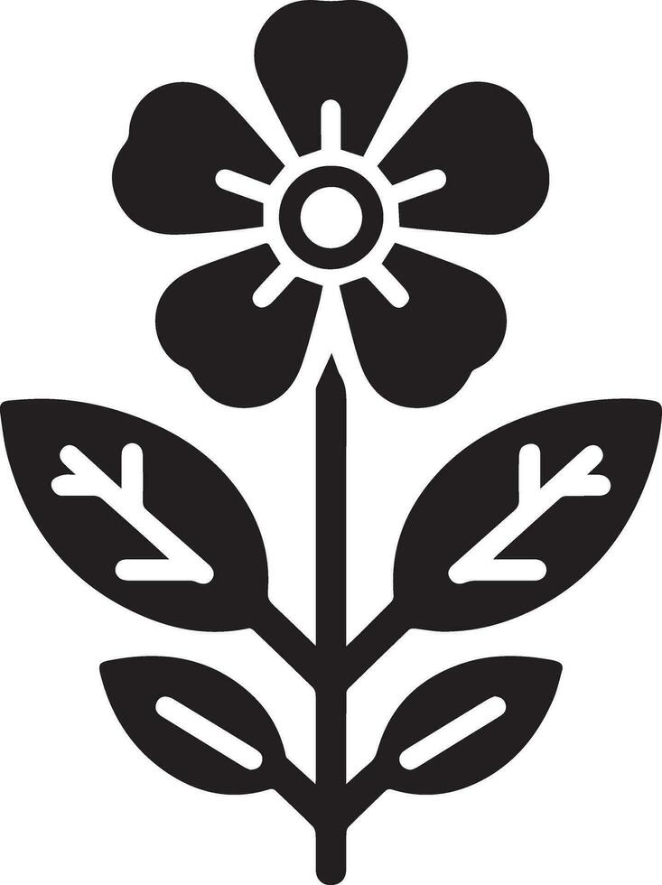 mínimo flor icono vector Arte ilustración negro color blanco antecedentes 35