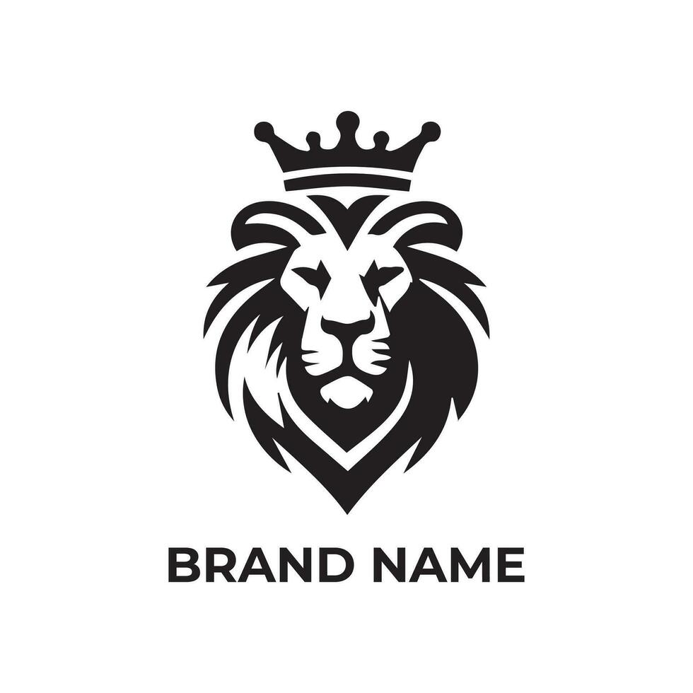 Lion Head Logo Vector Template Illustration Design
