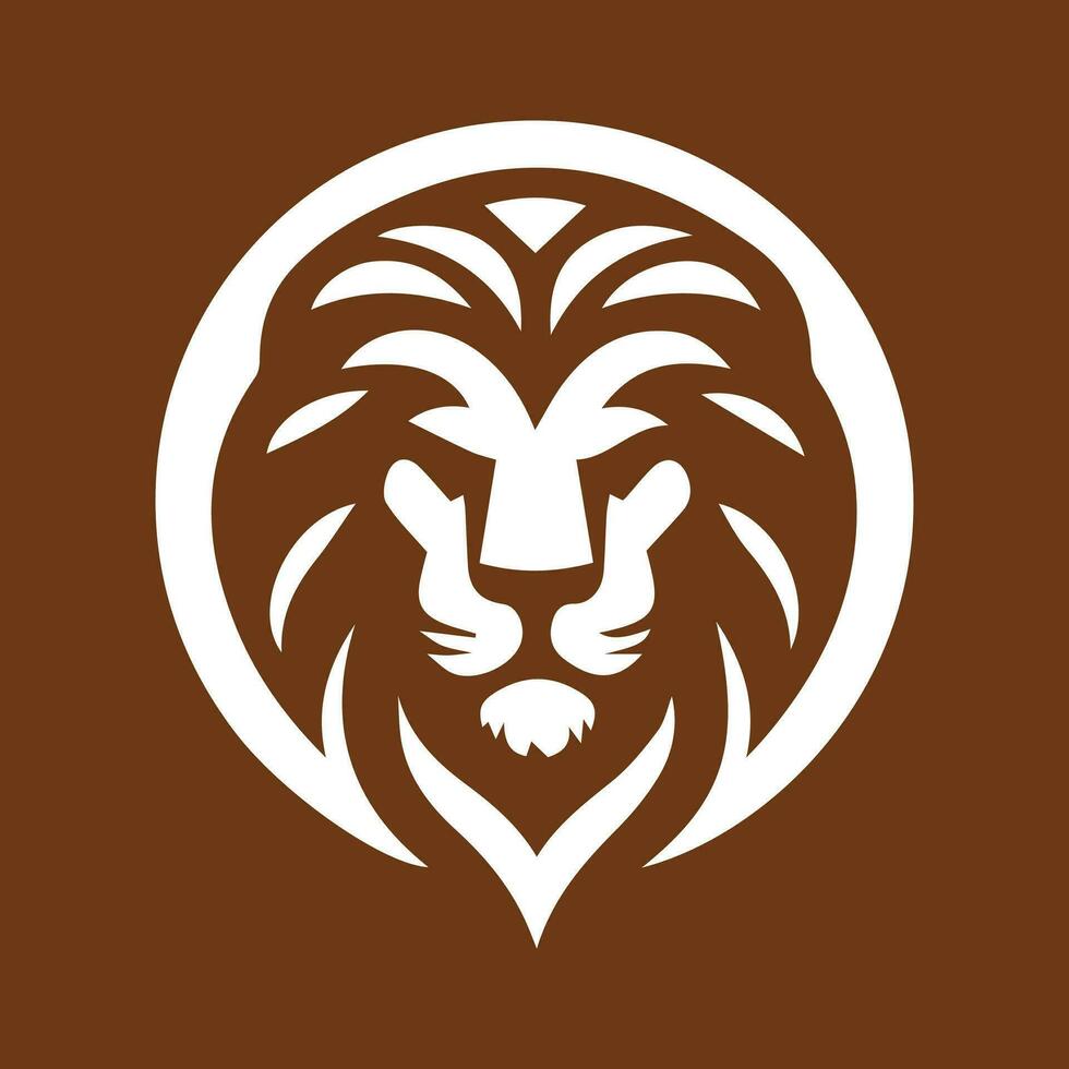 Lion Head Logo Vector Template Illustration Design