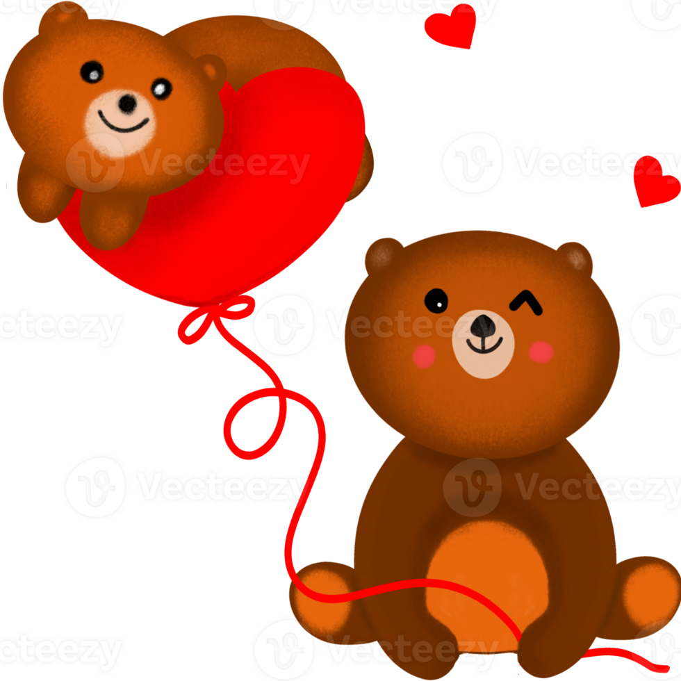 teddy bear valentines day drawing png