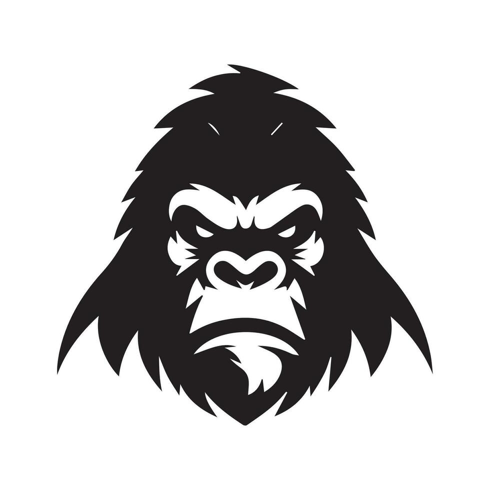 Angry Gorilla logo - Gorilla icon, vector illustration