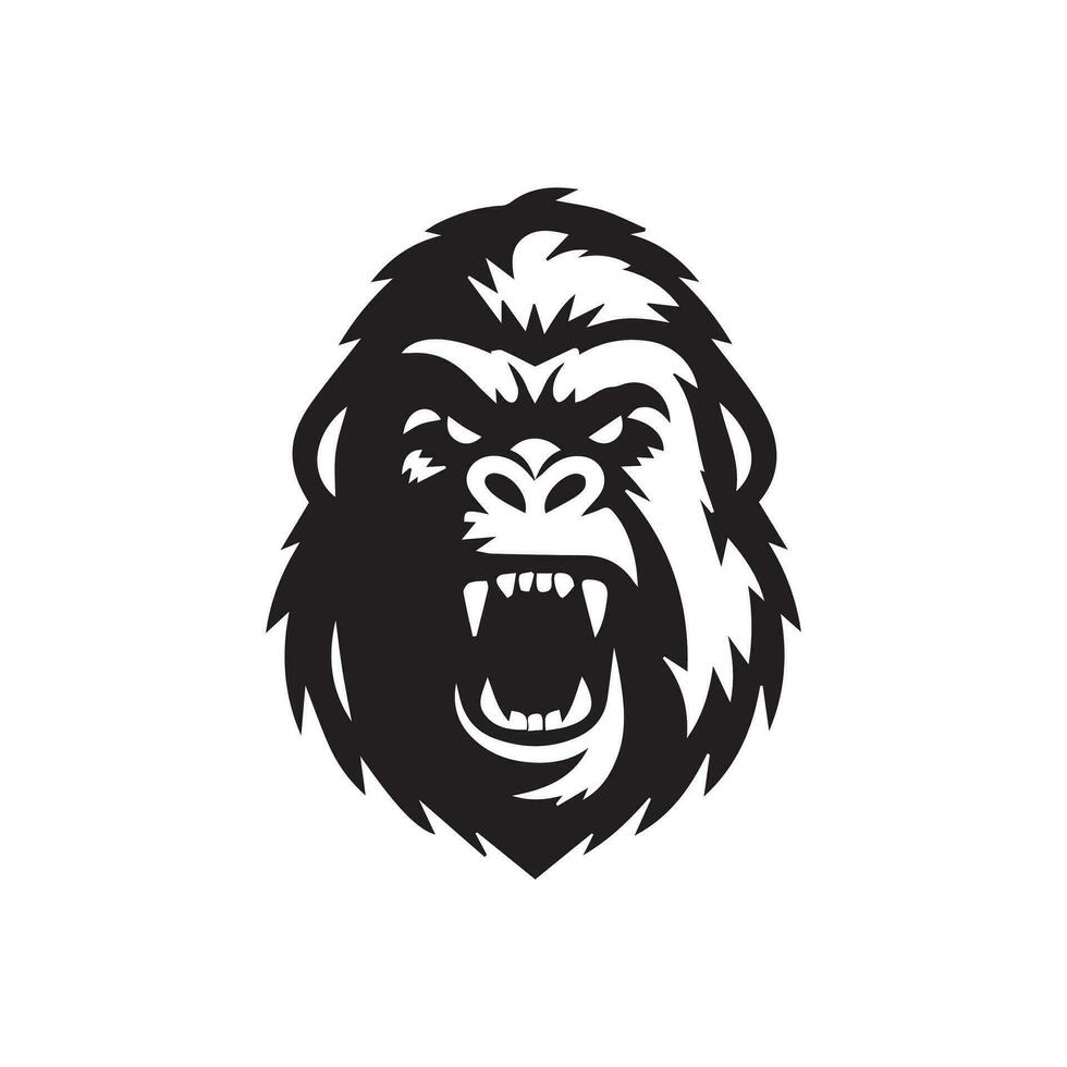 Angry Gorilla logo - Gorilla icon, vector illustration