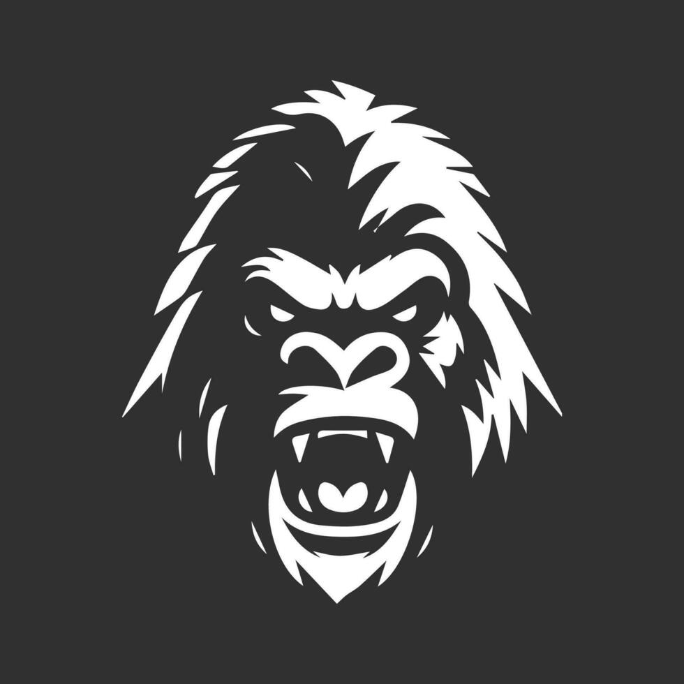 enojado gorila logo - gorila icono, vector ilustración