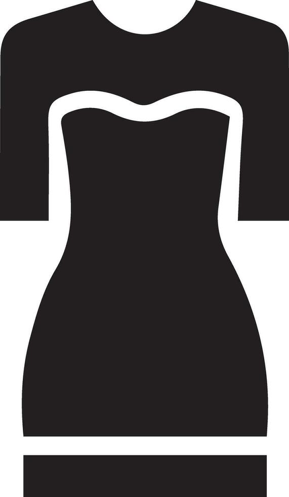 Female Dress vector art illustration black color silhouette 26