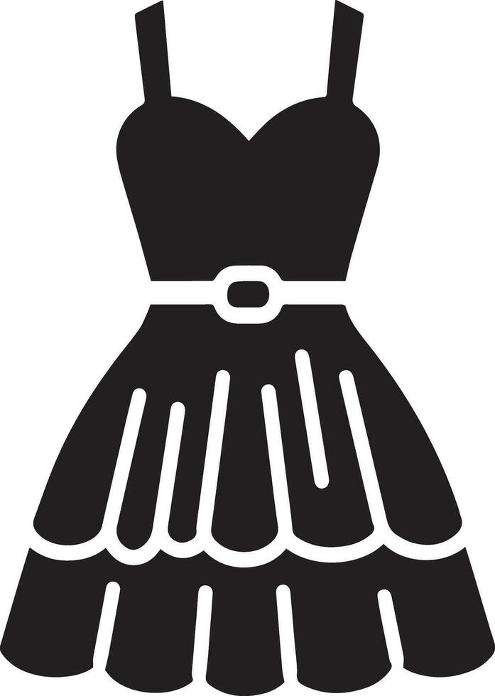 Female Dress vector silhouette, Woman Dress icon vector 11