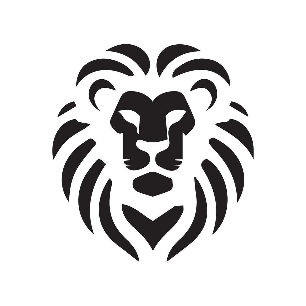 Lion Head Logo Vector Template Illustration Design