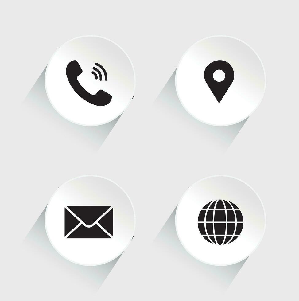 Contact us icon vector. Communication icon set vector