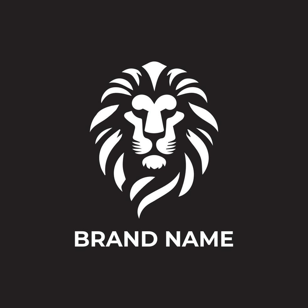 Lion Head Logo Vector Template Illustration Design