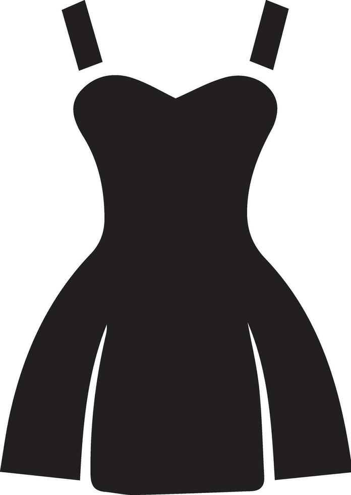 Female Dress vector art illustration black color silhouette 31