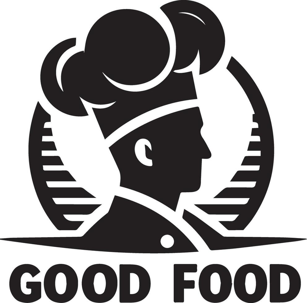 Food Logo vector silhouette black color illustration 2