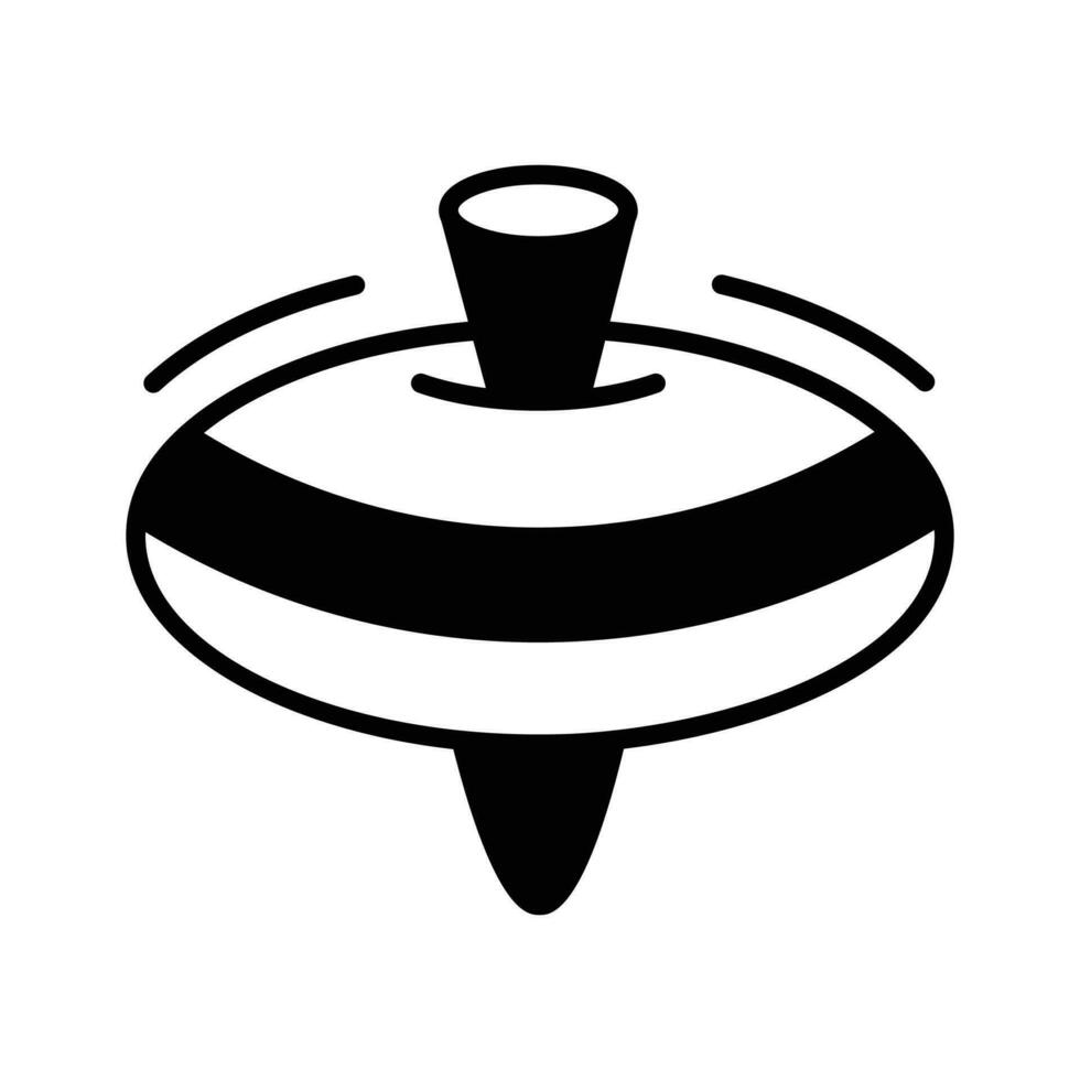 Spinning top vector design in modern design style, ready to use humming top icon