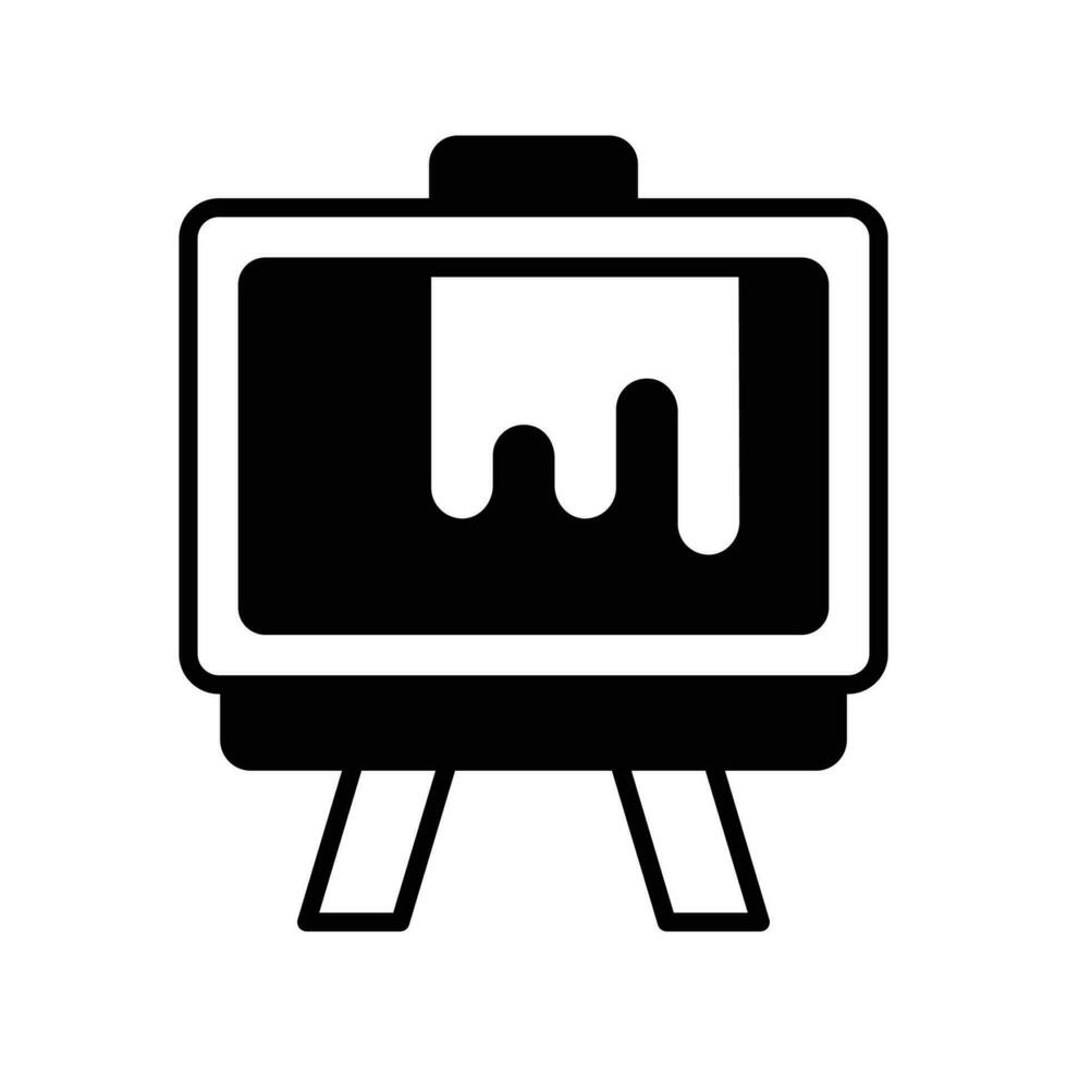 An amazing icon of canvas board, painting board vector design