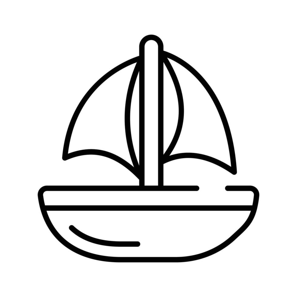 Motor yacht vector design, boat for sea traveling icon, luxury ship for trip or party in the ocean