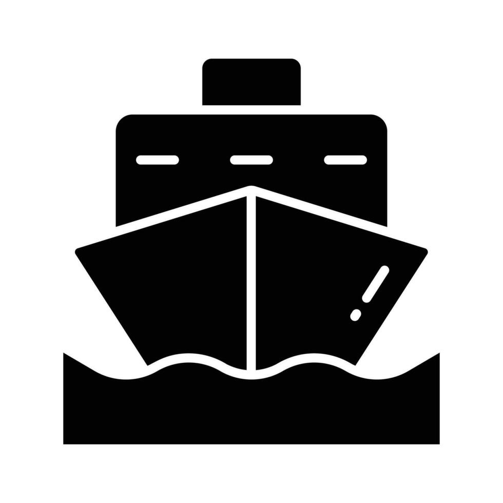 Motor yacht vector design, boat for sea traveling icon, luxury ship for trip or party in the ocean