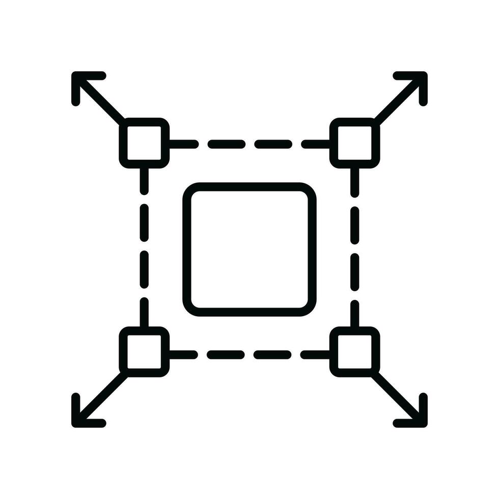 Grab this creative design vector of image resize in modern style