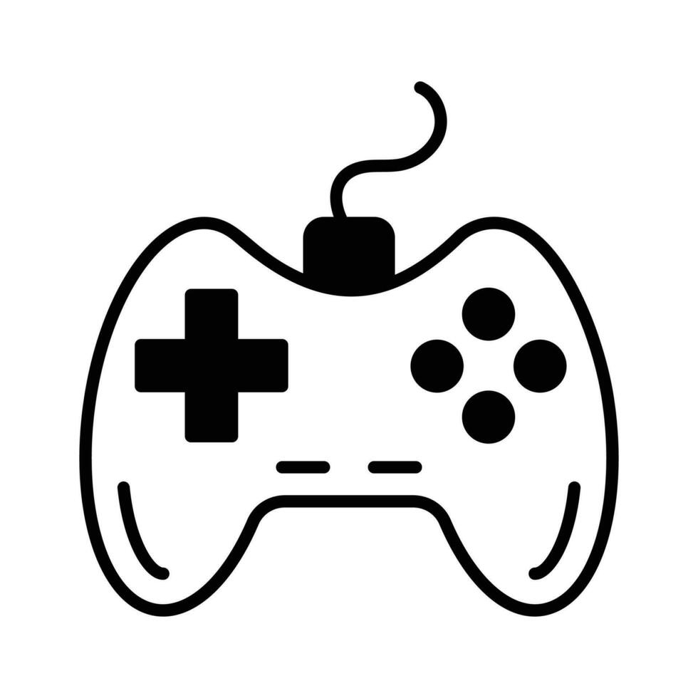 Game console or game controller, computer gaming, gamepad vector, icon of joystick gamepad vector
