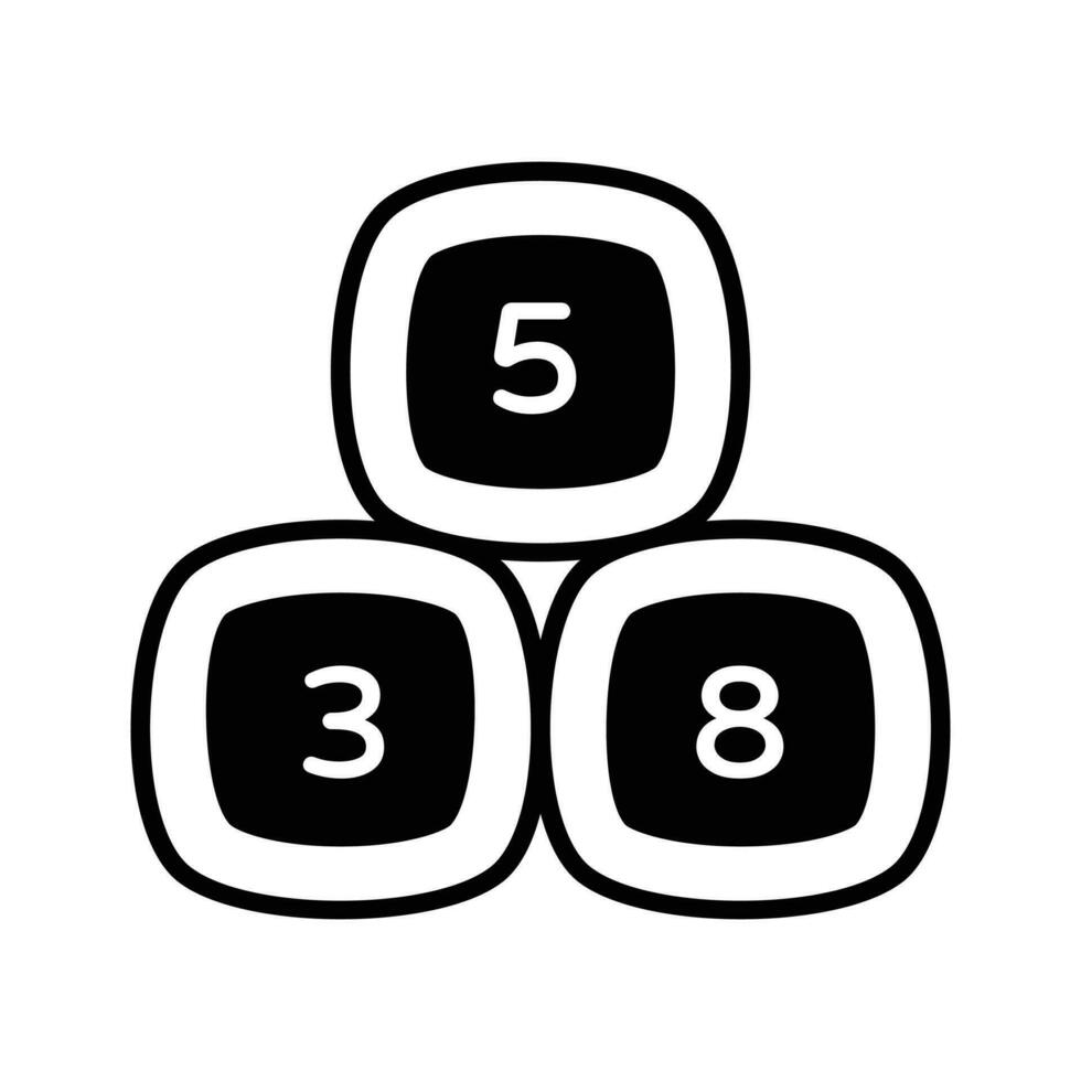 An amazing icon of numeric blocks in modern design style, ready to use vector