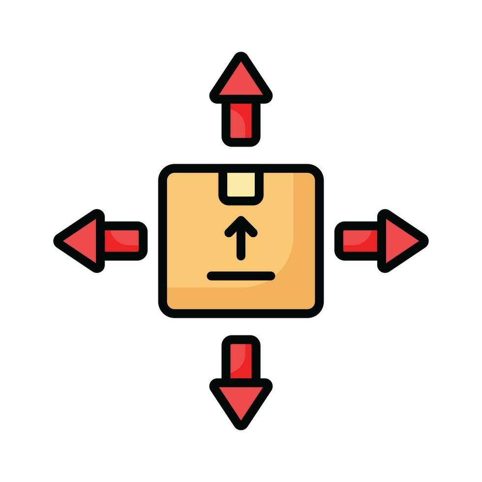 Check this beautiful icon of parcel distribution, isolated on white background vector