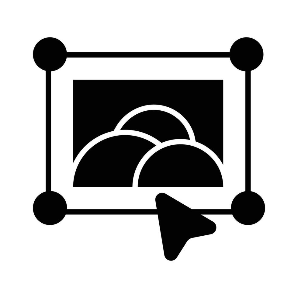 Trendy icon of digital art, isolated on white background vector