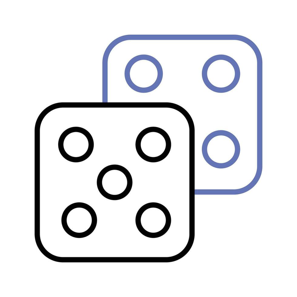 Icon of casino game accessories, dice vector design, ludo dice game in modern style