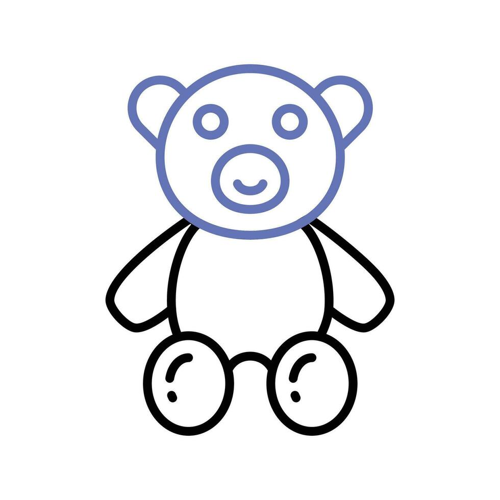 Teddy bear icon in trendy design style, cute teddy bear vector for kids playing