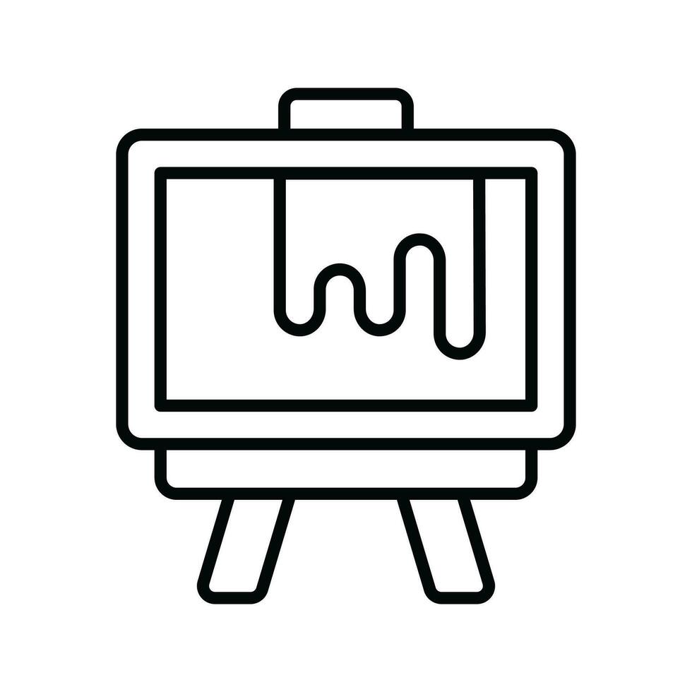 An amazing icon of canvas board, painting board vector design
