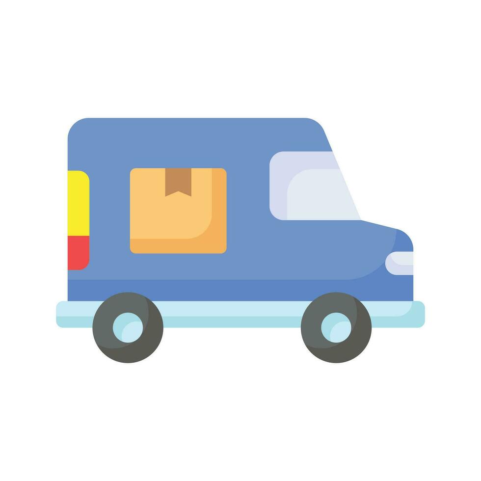 Trendy vector of delivery van in modern design style